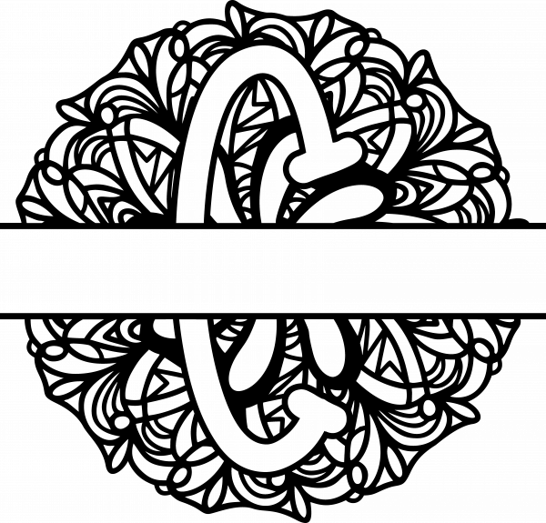 Mandala Monogram C