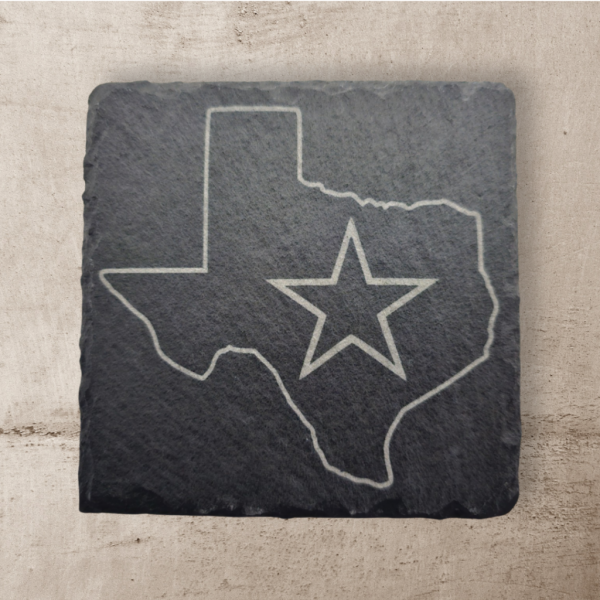 Texas Lone Star Slate Coaster