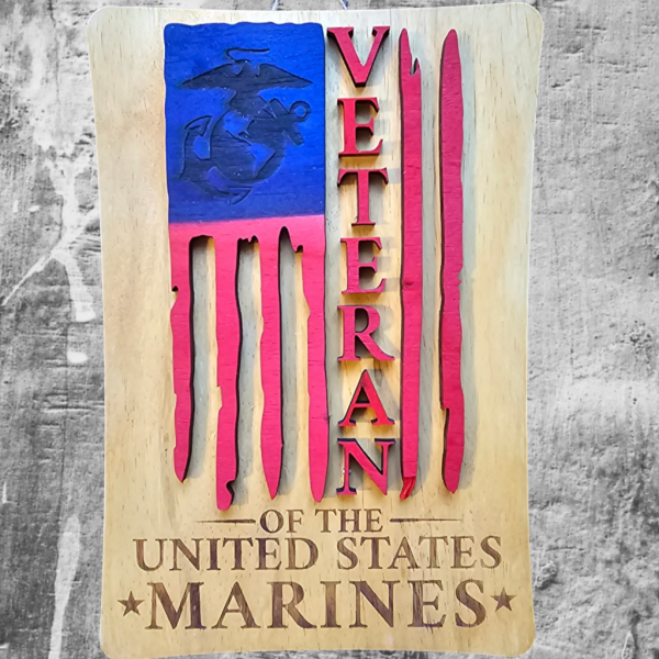 Marines Veteran Flag