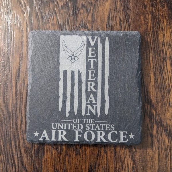Air Force Veteran Slate Coaster