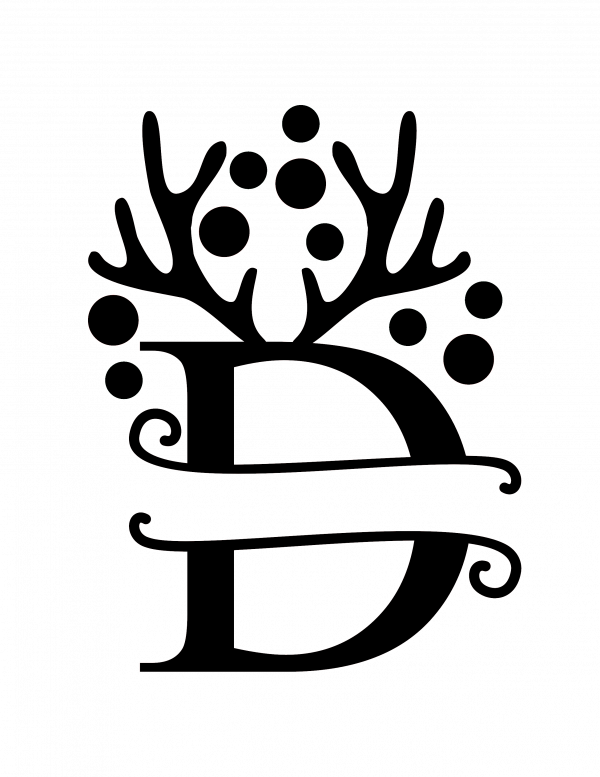 Reindeer Monogram D
