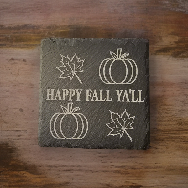 Fall Yall Slate Coaster