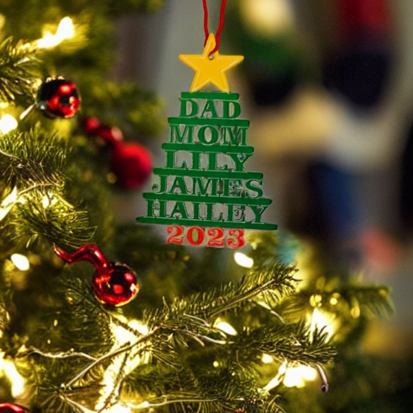 Name Christmas name tree Ornament