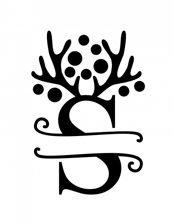 Reindeer Monogram S