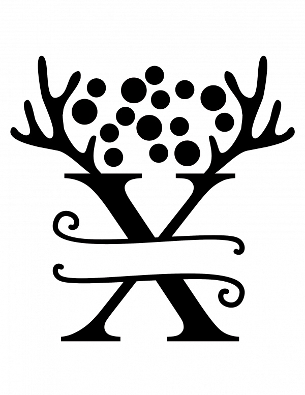 Reindeer Monogram X