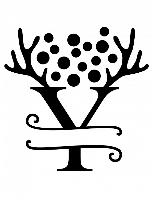 Reindeer Monogram Y