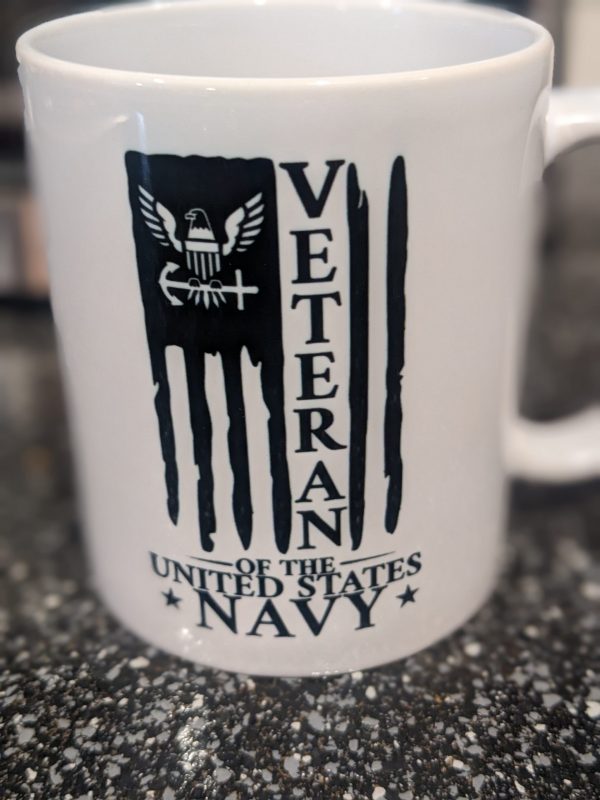 Navy Veteran Coffee Mug close up